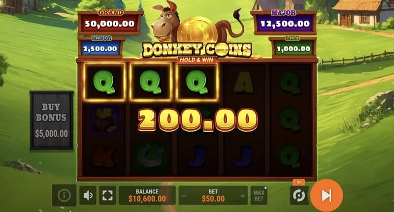 Donkey Coins Hold & Win - Hold & Win モードの開始